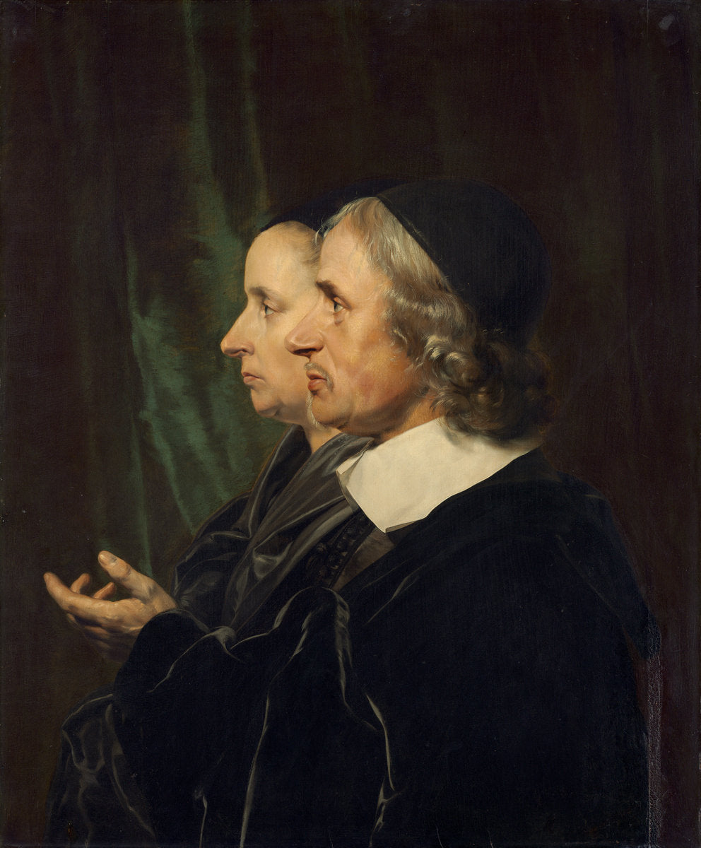 Portrait of the Artist's Parents, Salomon de Bray and Anna Westerbaen by Jan de Bray (Dutch, c. 1627 - 1688), 16X12"(A3)Poster Print