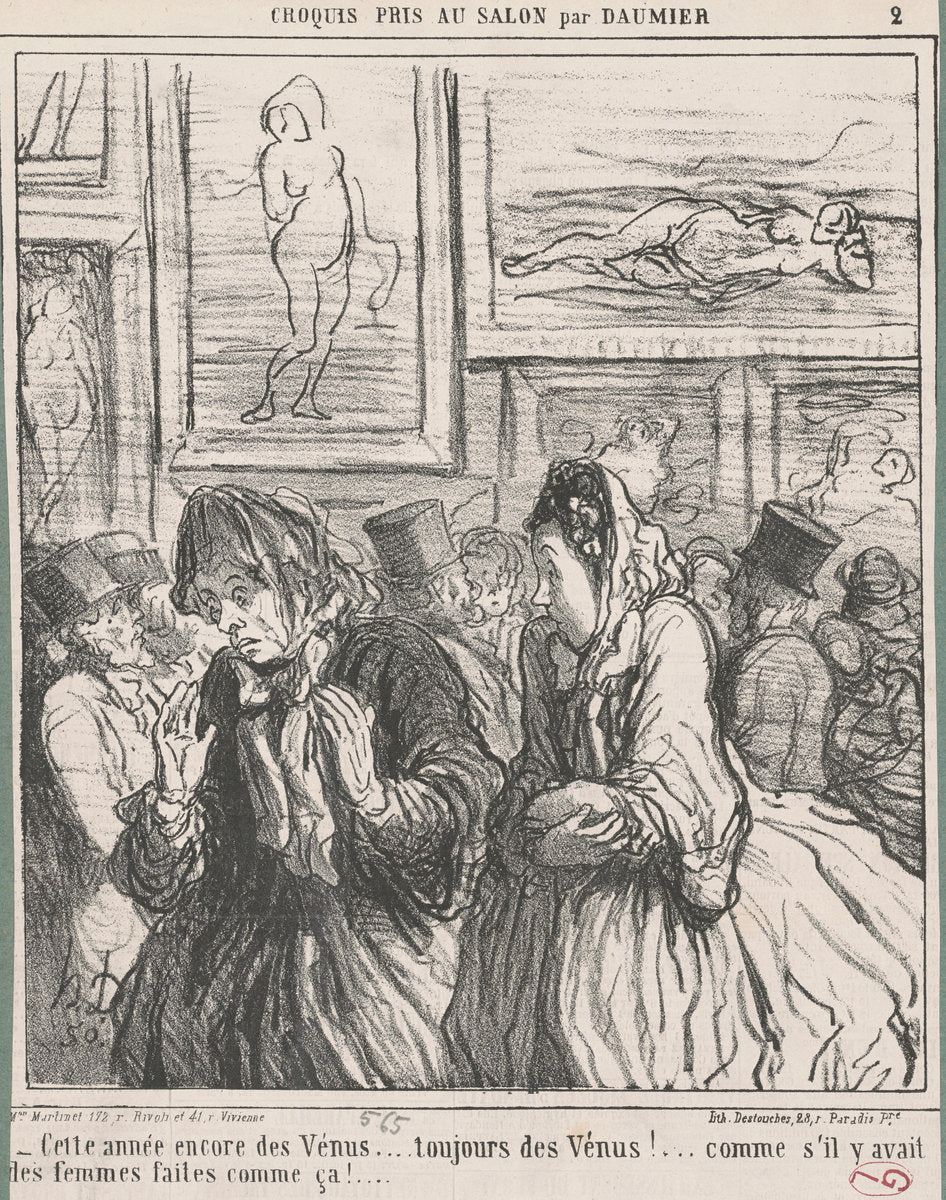 Cette année encore des vénus ... by Honoré Daumier (French, 1808 - 1879), 16X12"(A3)Poster Print