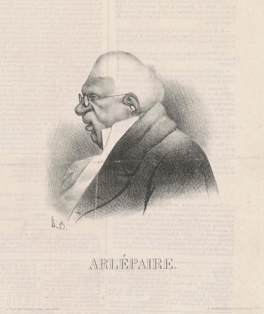 Harlé Père, en buste by Honoré Daumier (French, 1808 - 1879), 16X12"(A3)Poster Print