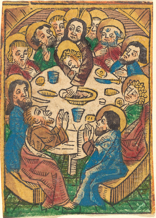 c. 1490 by German 15th Century (Last Supper), 16X12"(A3)Poster Print