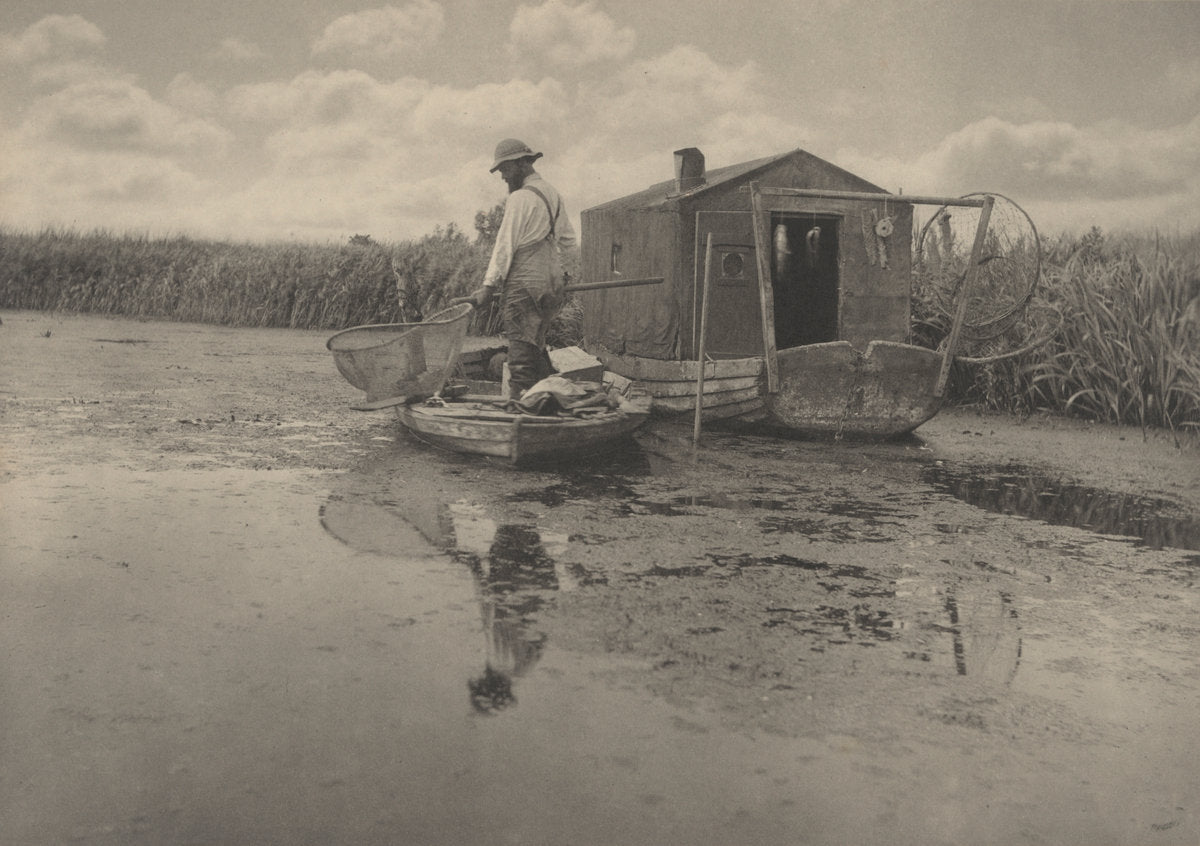 An Eel-Catcher's Home by Peter Henry Emerson (British, born Cuba, 1856 - 1936), 16X12"(A3)Poster Print
