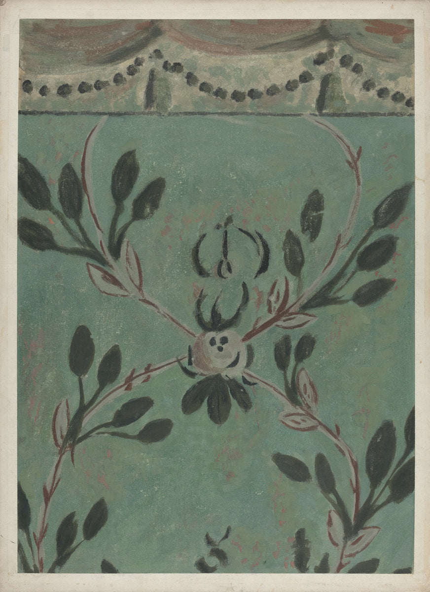 Free Hand Wall Decoration by Michael Lauretano (American, active c. 1935), 16X12"(A3)Poster Print
