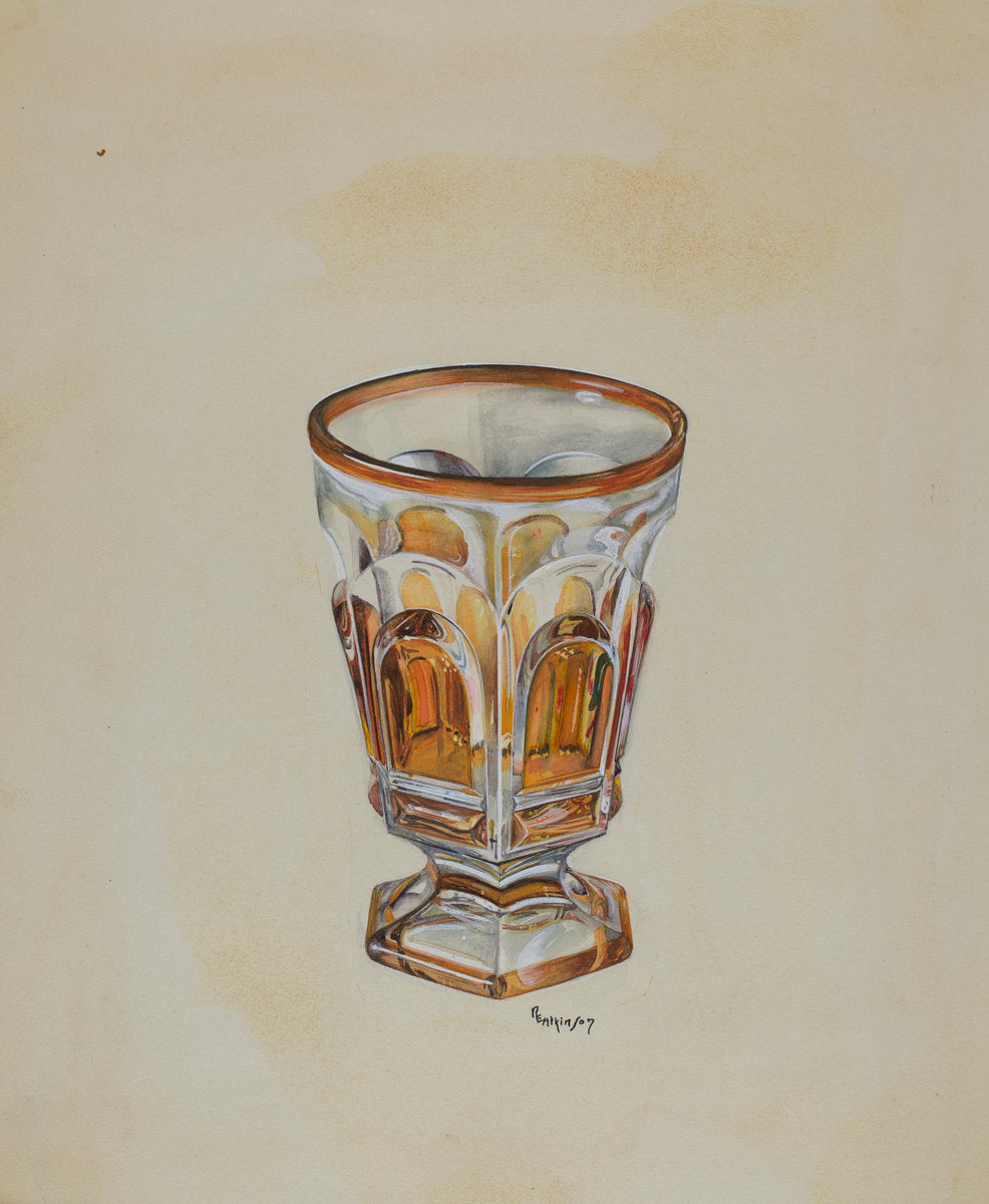 Footed Tumbler by Ralph Atkinson (American, active c. 1935), 16X12"(A3)Poster Print
