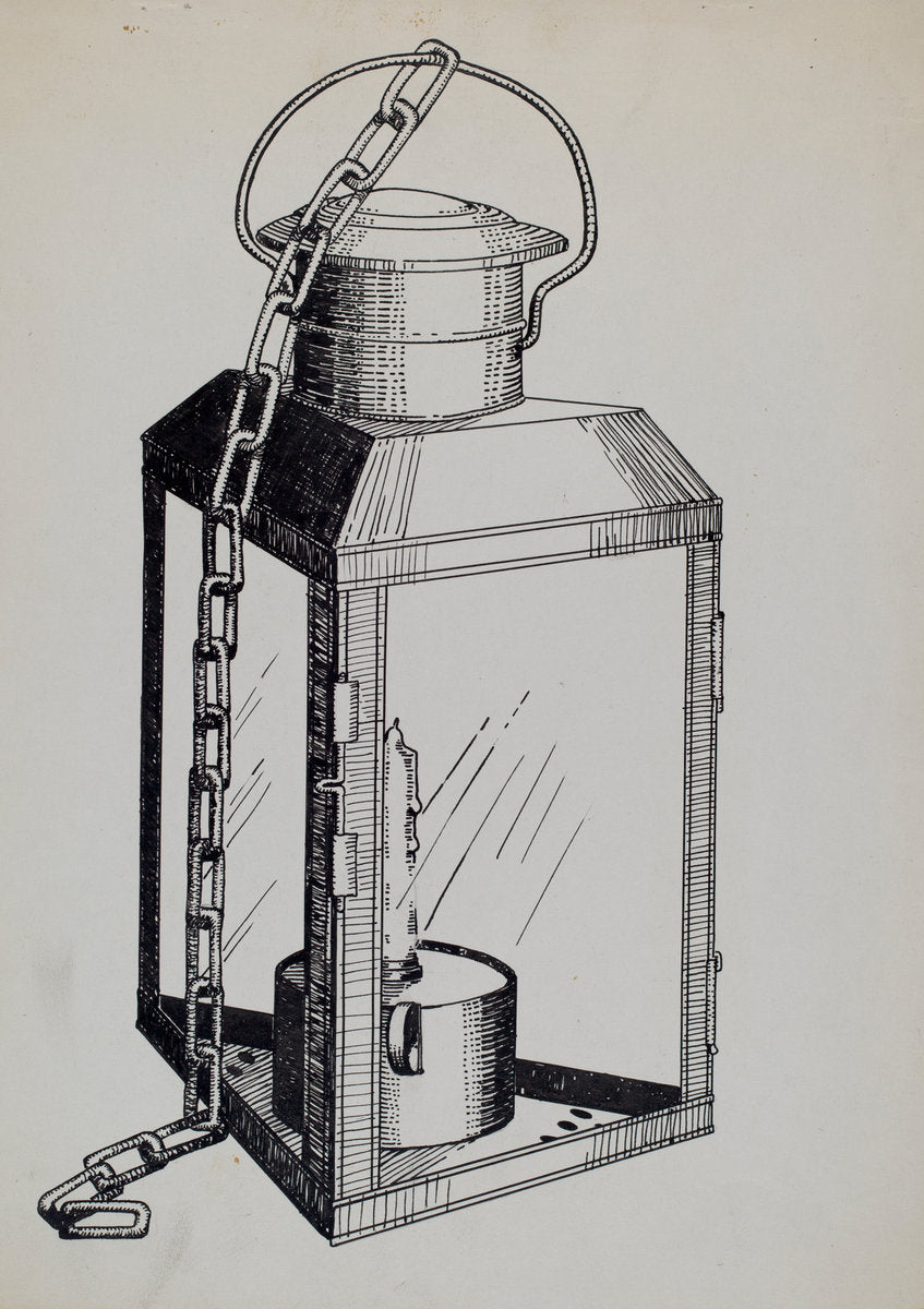Stable Lantern by Florence Huston (American, active c. 1935), 16X12"(A3)Poster Print