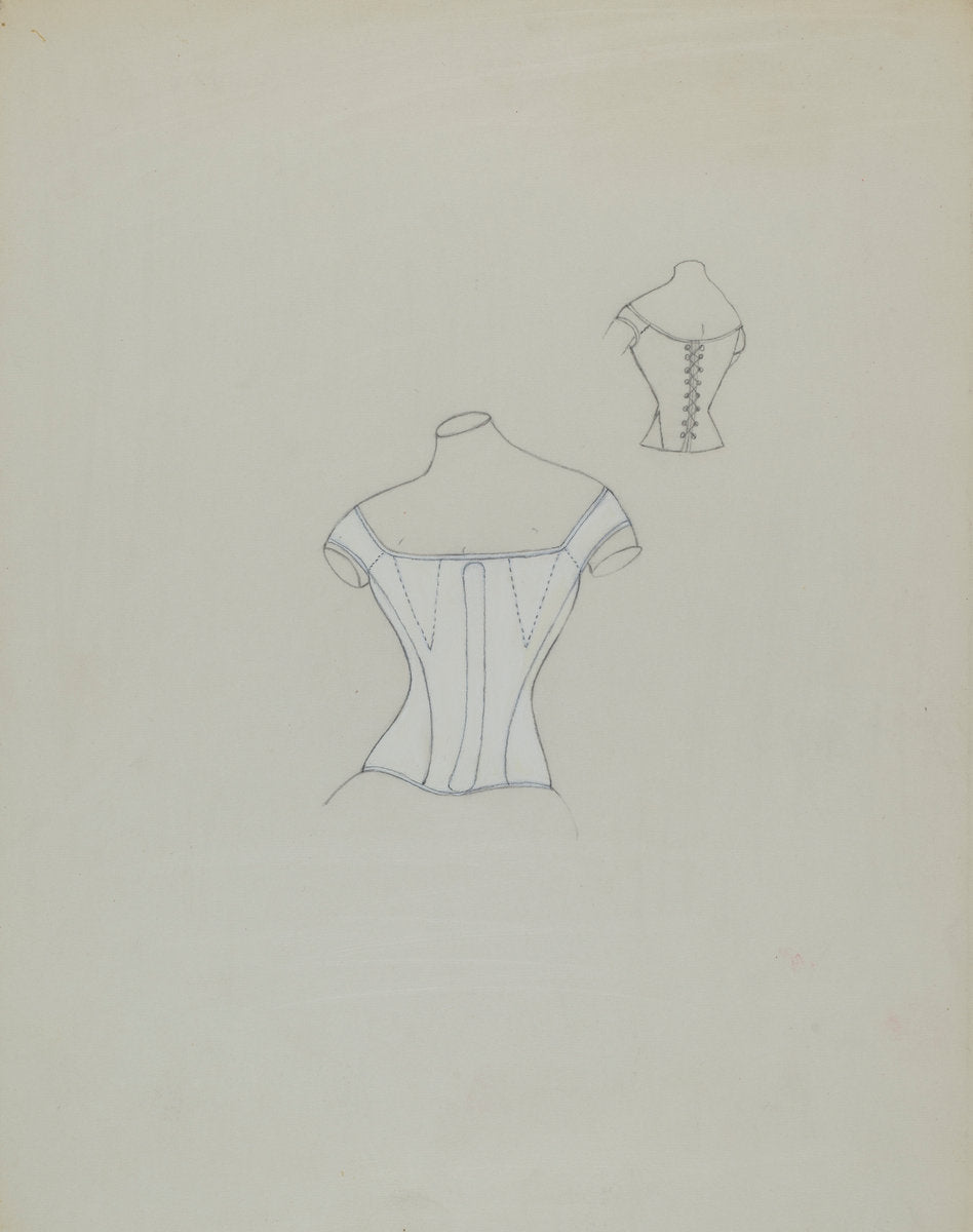 Corset by Mae Szilvasy (American, active c. 1935), 16X12"(A3)Poster Print