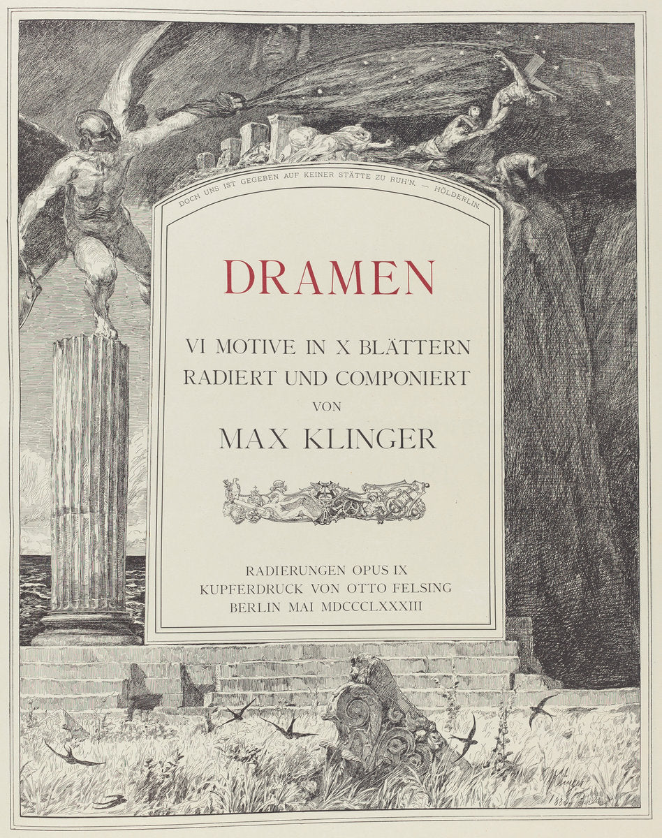 Title Page by Max Klinger (German, 1857 - 1920), 16X12"(A3)Poster Print