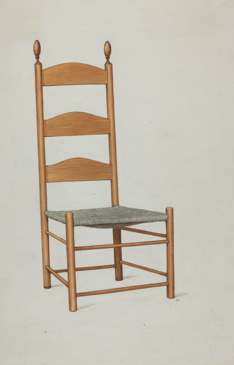 Shaker Side Chair by Ray Holden (American, active c. 1935), 16X12"(A3)Poster Print