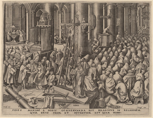 Faith by Attributed to Philip Galle after Pieter Bruegel the Elder (Flemish, 1537 - 1612), 16X12"(A3)Poster Print