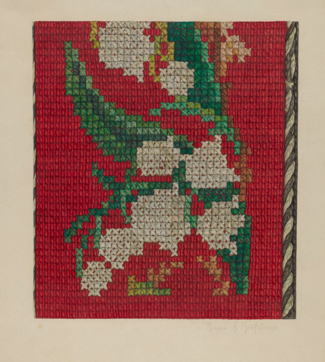 Afghan by Renee A. Monfalcone (American, active c. 1935), 16X12"(A3)Poster Print