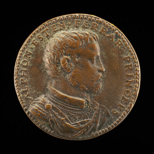 Alfonso II d'Este, 1533-1597, 5th Duke of Ferrara 1559 [obverse] by Domenico Poggini (Florentine, 1520 - 1590), 16X12"(A3)Poster Print
