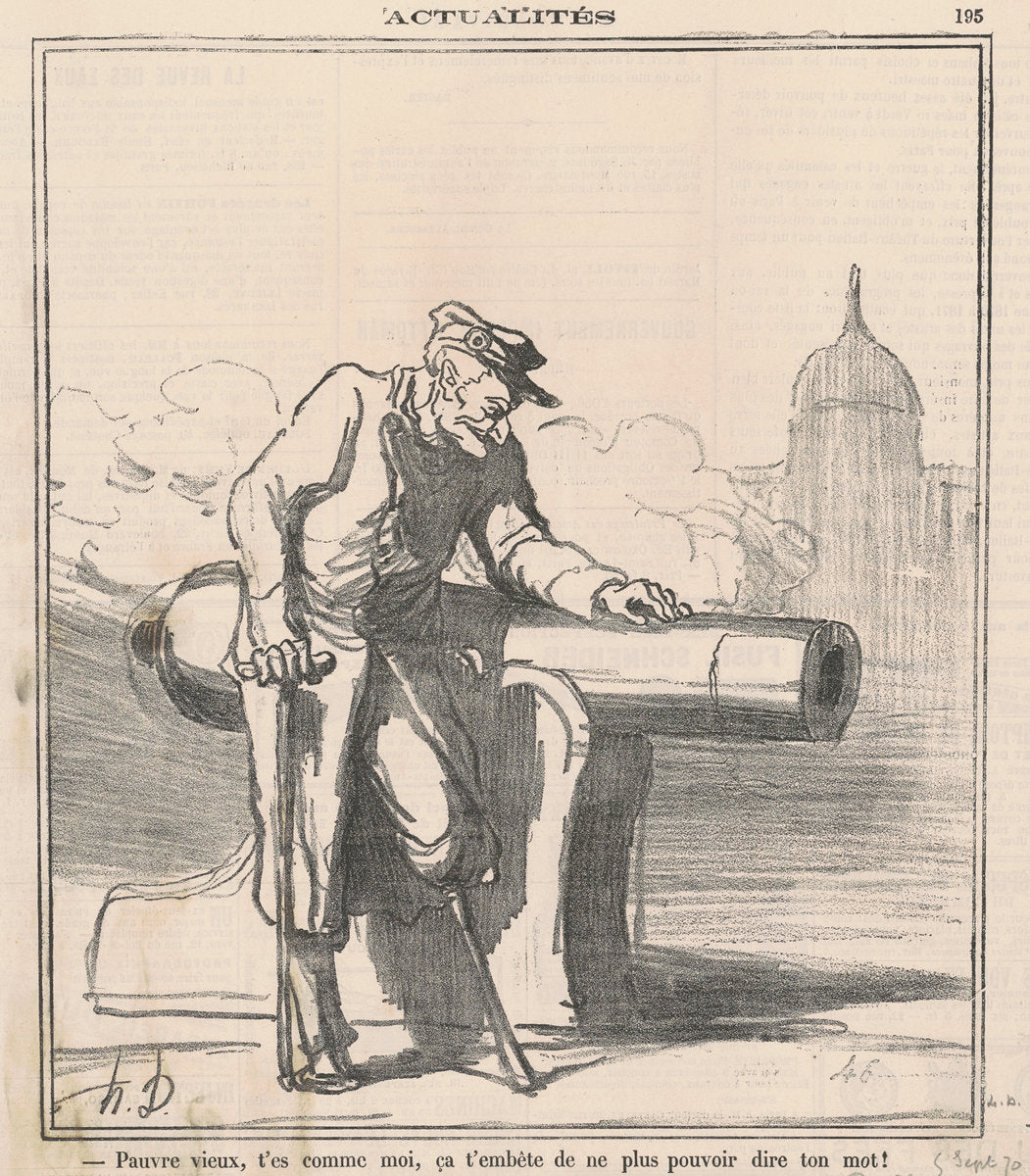 Pauvre vieux! T'es comme moi ... by Honoré Daumier (French, 1808 - 1879), 16X12"(A3)Poster Print