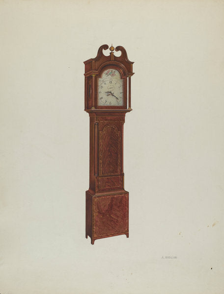 Tall Clock by Arsen Maralian (American, active c. 1935), 16X12"(A3)Poster Print