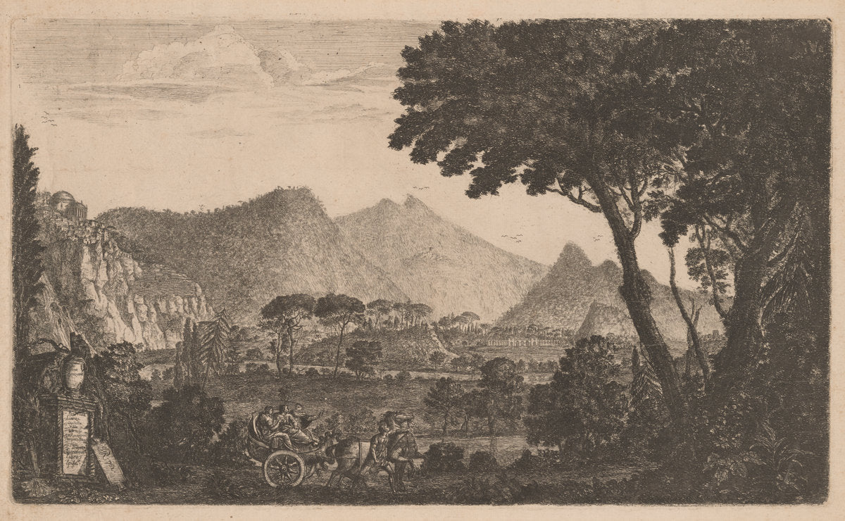 Horace's Sabine Villa by attributed to Peter Stephens (British, active 1760 - 1769), 16X12"(A3)Poster Print