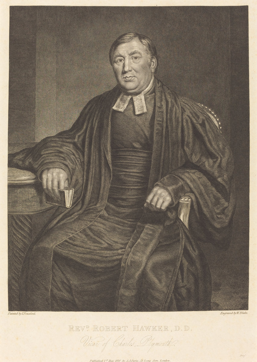 Reverend Robert Hawker, D.D. by William Blake after John Ponsford (British, 1757 - 1827), 16X12"(A3)Poster Print