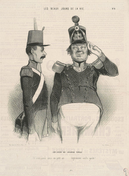 Un jour de grande tenue by Honoré Daumier (French, 1808 - 1879), 16X12"(A3)Poster Print