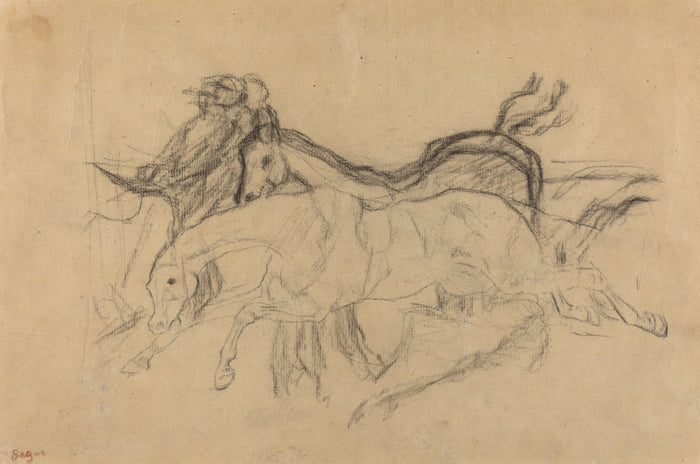 Racehorses (study for 