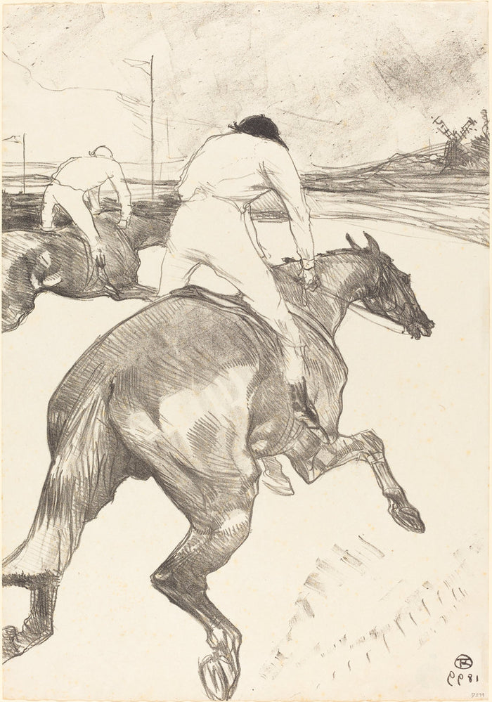 The Jockey (Le jockey) by Henri de Toulouse-Lautrec (French, 1864 - 1901), 16X12