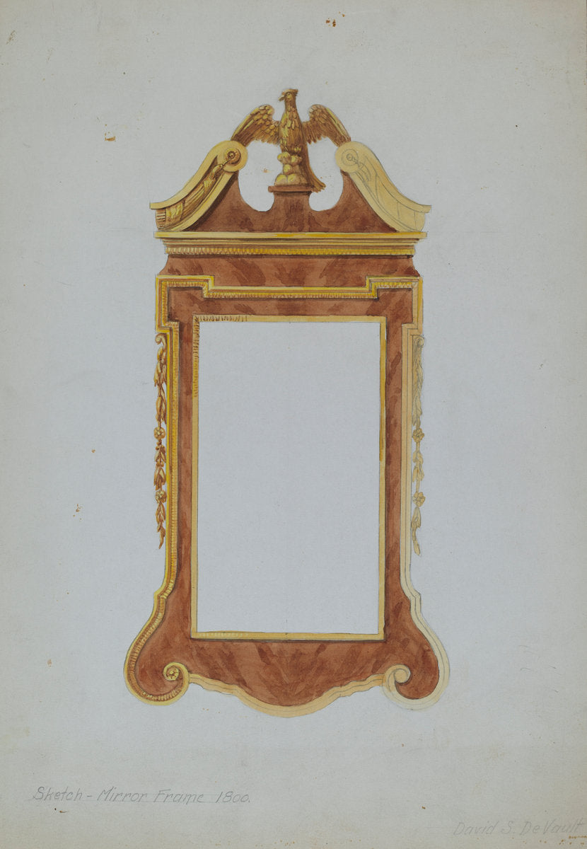 Mirror Frame by David S. De Vault (American, active c. 1935), 16X12"(A3)Poster Print