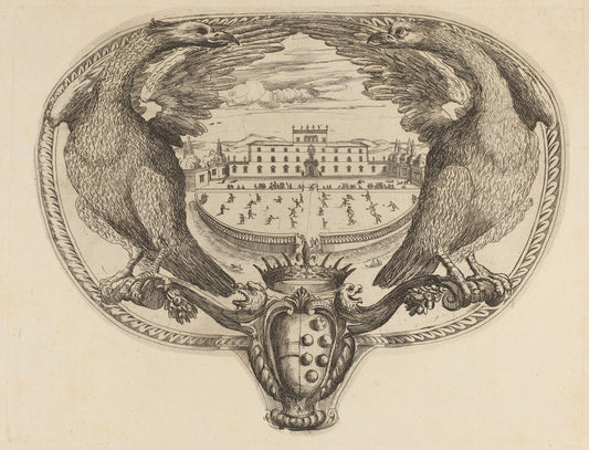 Emblem by Stefano Della Bella (Italian, 1610 - 1664), 16X12"(A3)Poster Print