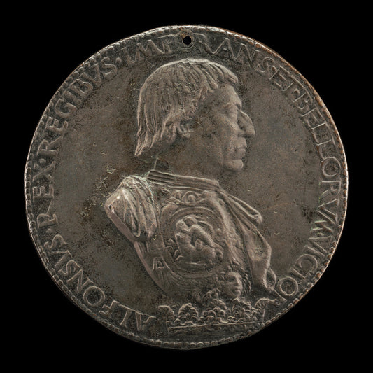 Alfonso V of Aragon, 1396-1458, King of Naples and Sicily 1443 [obverse] by Cristoforo di Geremia (Roman, active 1456 - 1476), 16X12"(A3)Poster Print