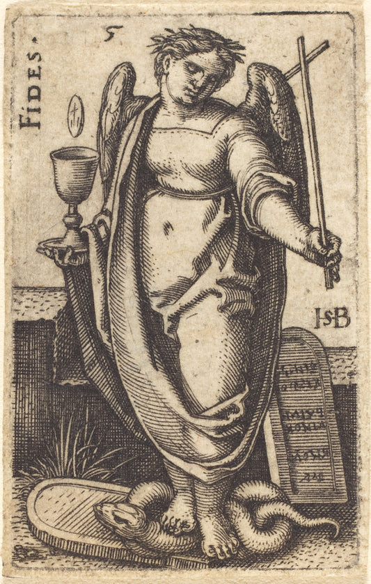 Fides by Sebald Beham (German, 1500 - 1550), 16X12"(A3)Poster Print