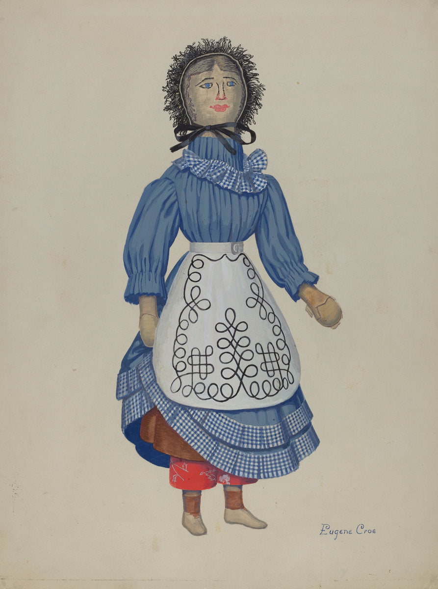 Doll - "Aggie" by Eugene Croe (American, active c. 1935), 16X12"(A3)Poster Print