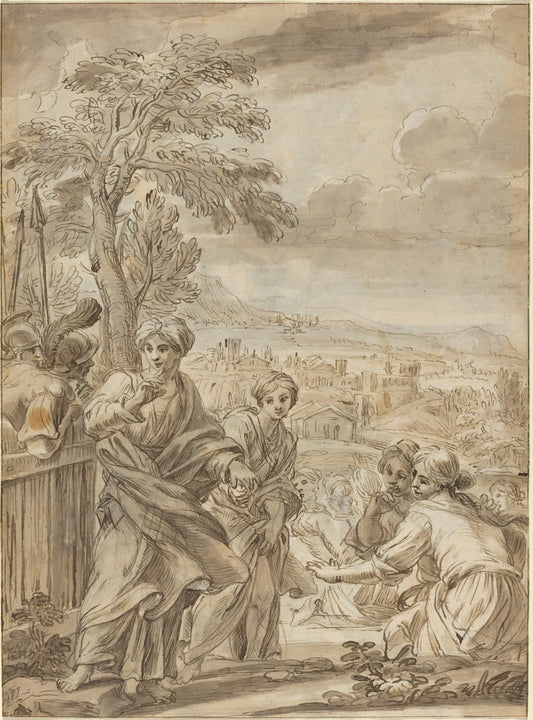 Historical Scene [recto] by Angelo Marullo (Neapolitan, active late 17th century - early 18th century), 16X12"(A3)Poster Print