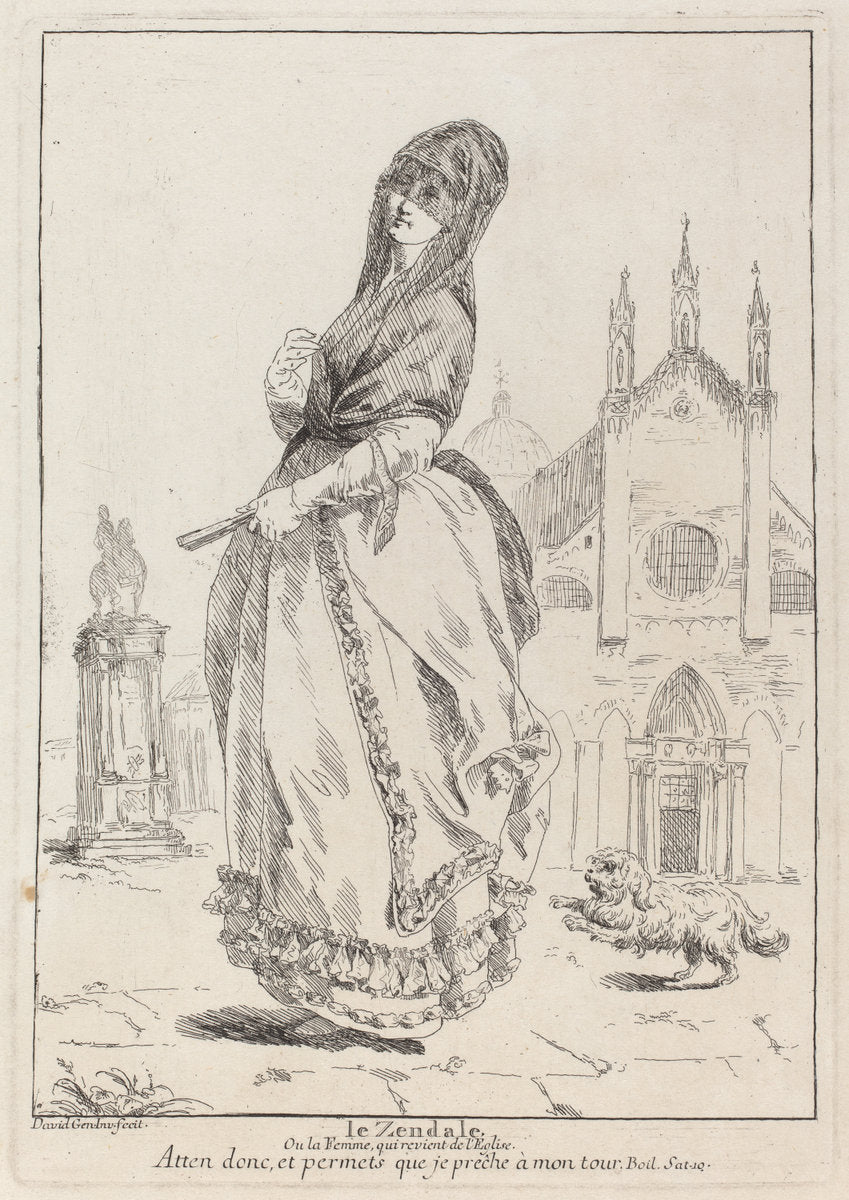 Le Zendale by Giovanni David (Italian, 1743 - 1790), 16X12"(A3)Poster Print