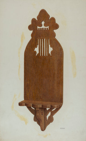 Clock Shelf by Isidore Danziger (American, active c. 1935), 16X12"(A3)Poster Print