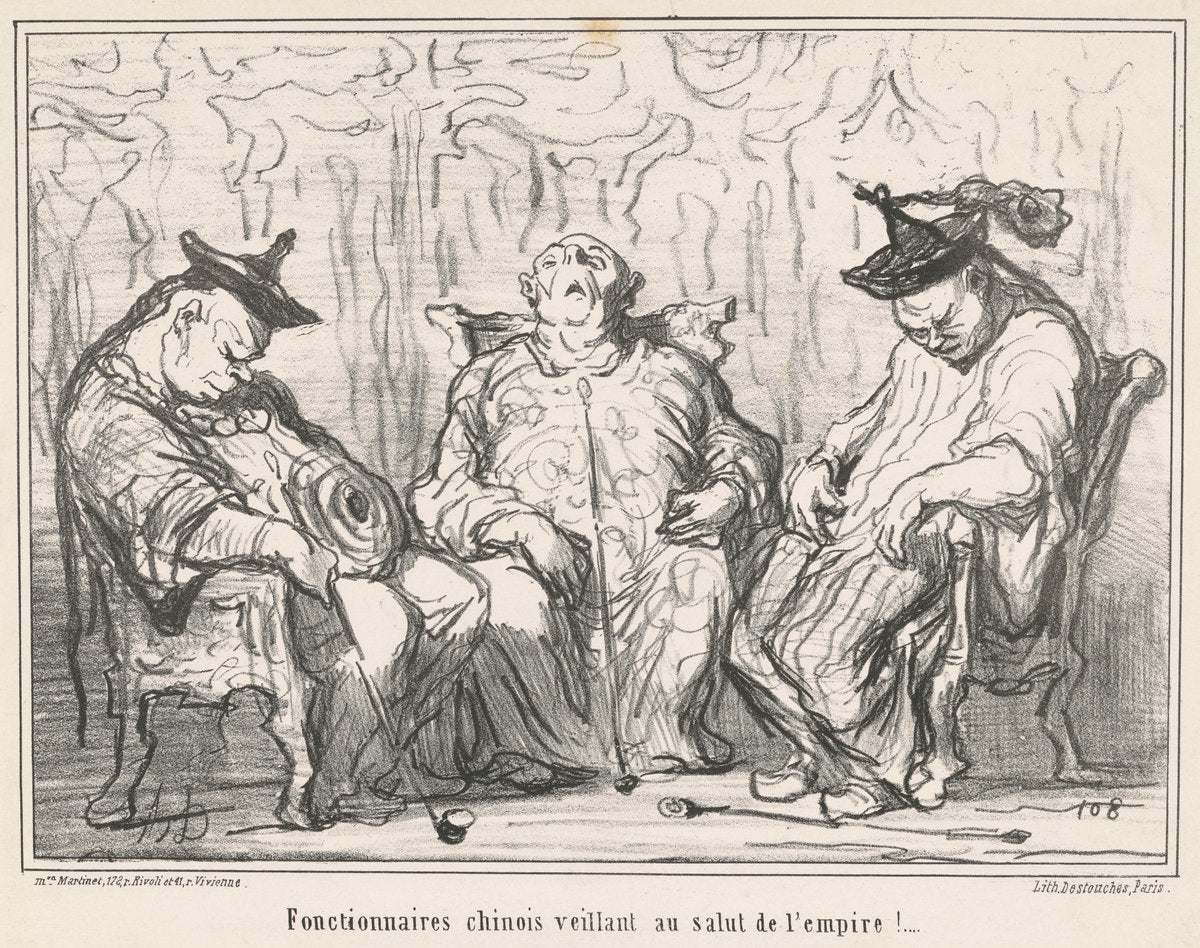 Fonctionnaires ... veillant au salut de l'empire! ... by Honoré Daumier (French, 1808 - 1879), 16X12"(A3)Poster Print