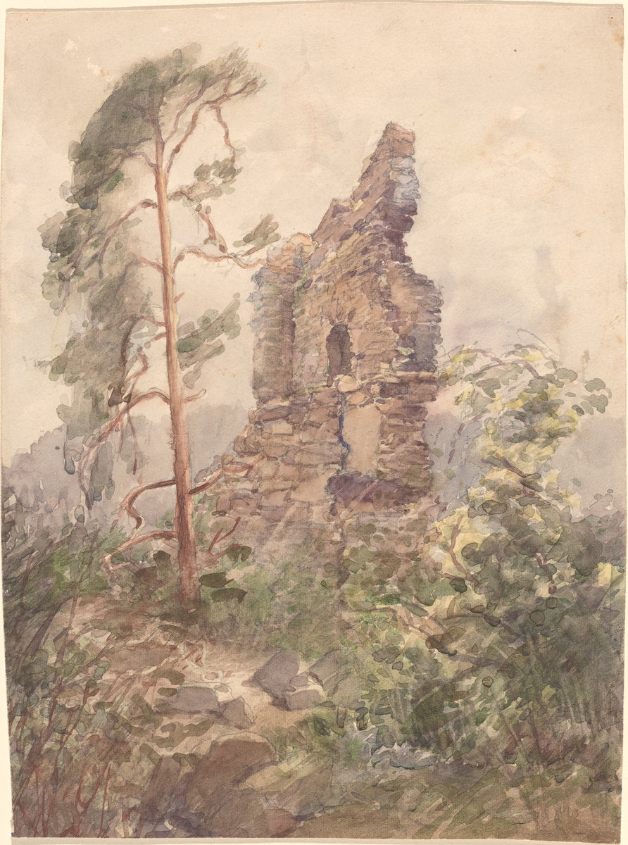 Landscape with Ruin by Karel Vitezslav Masek (Czech, 1865 - 1927), 16X12"(A3)Poster Print