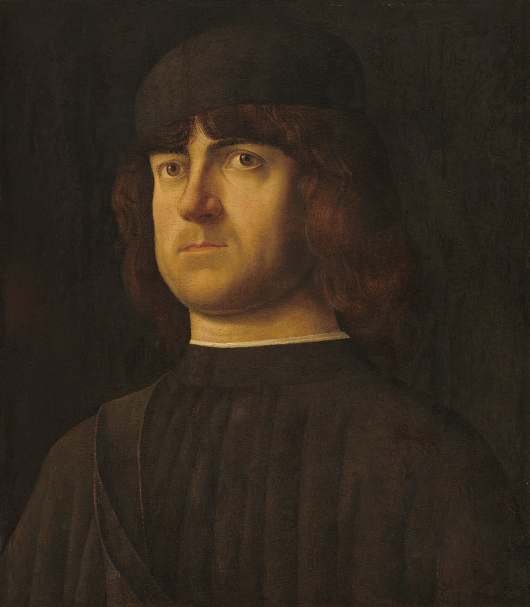 Portrait of a Man by Alvise Vivarini (Venetian, 1442/1453 - 1503/1505), 16X12"(A3)Poster Print