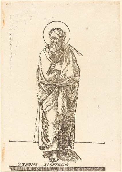 Saint Thomas by Jacques Stella (French, 1596 - 1657), 16X12"(A3)Poster Print