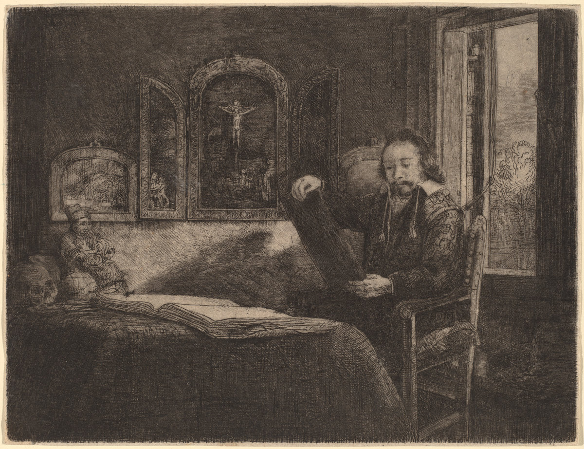Abraham Francen by Rembrandt van Rijn (Dutch, 1606 - 1669), 16X12"(A3)Poster Print