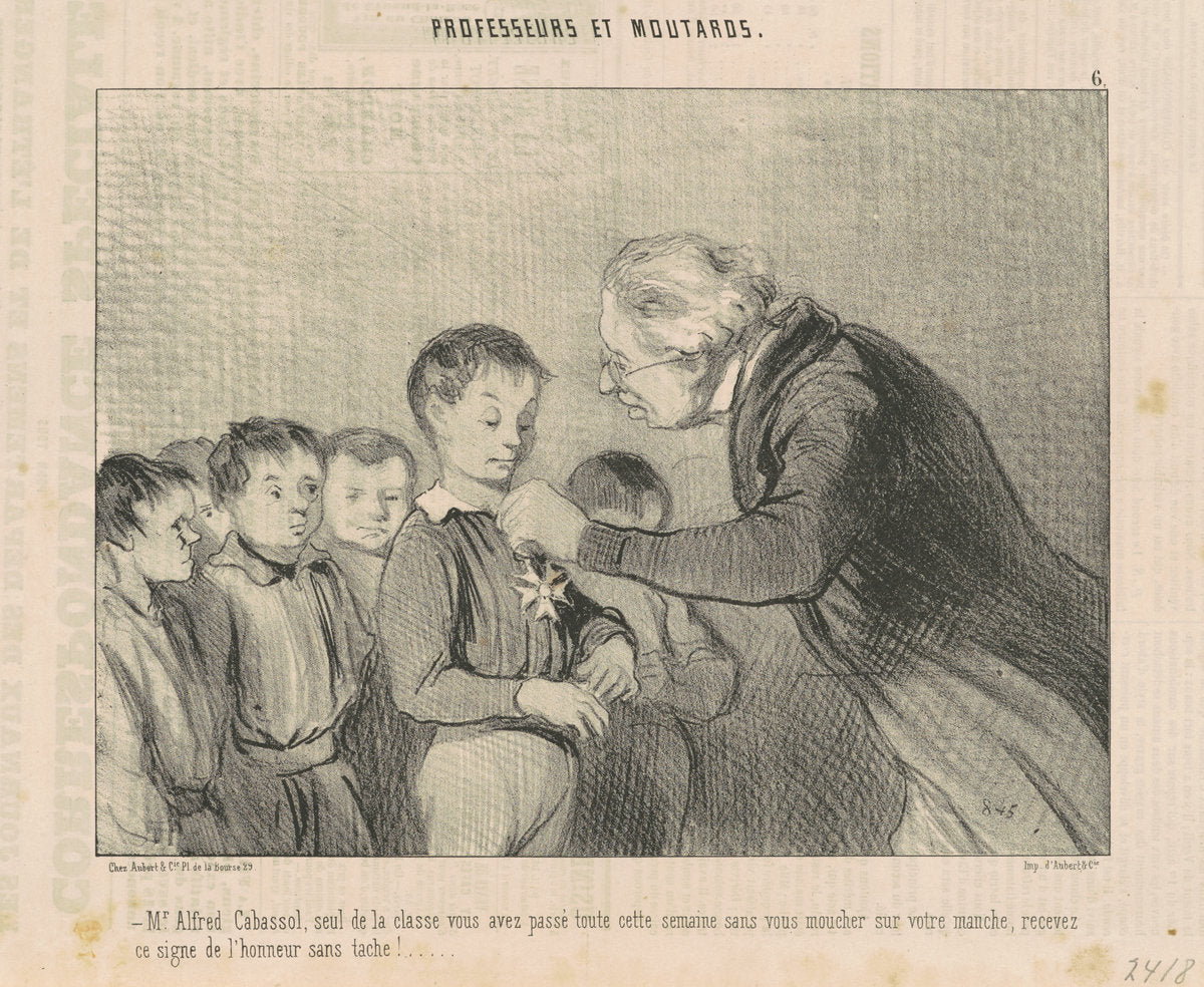 Mr. Alfred Cabassol ... recevez ce signe de l'honneur ... by Honoré Daumier (French, 1808 - 1879), 16X12"(A3)Poster Print