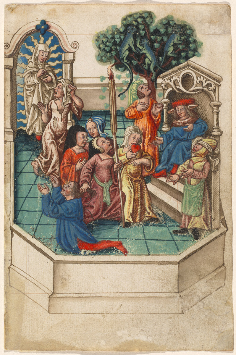 1512/1514 by French early 16th Century (The Calumny of Apelles [fol. 6 recto]), 16X12"(A3)Poster Print