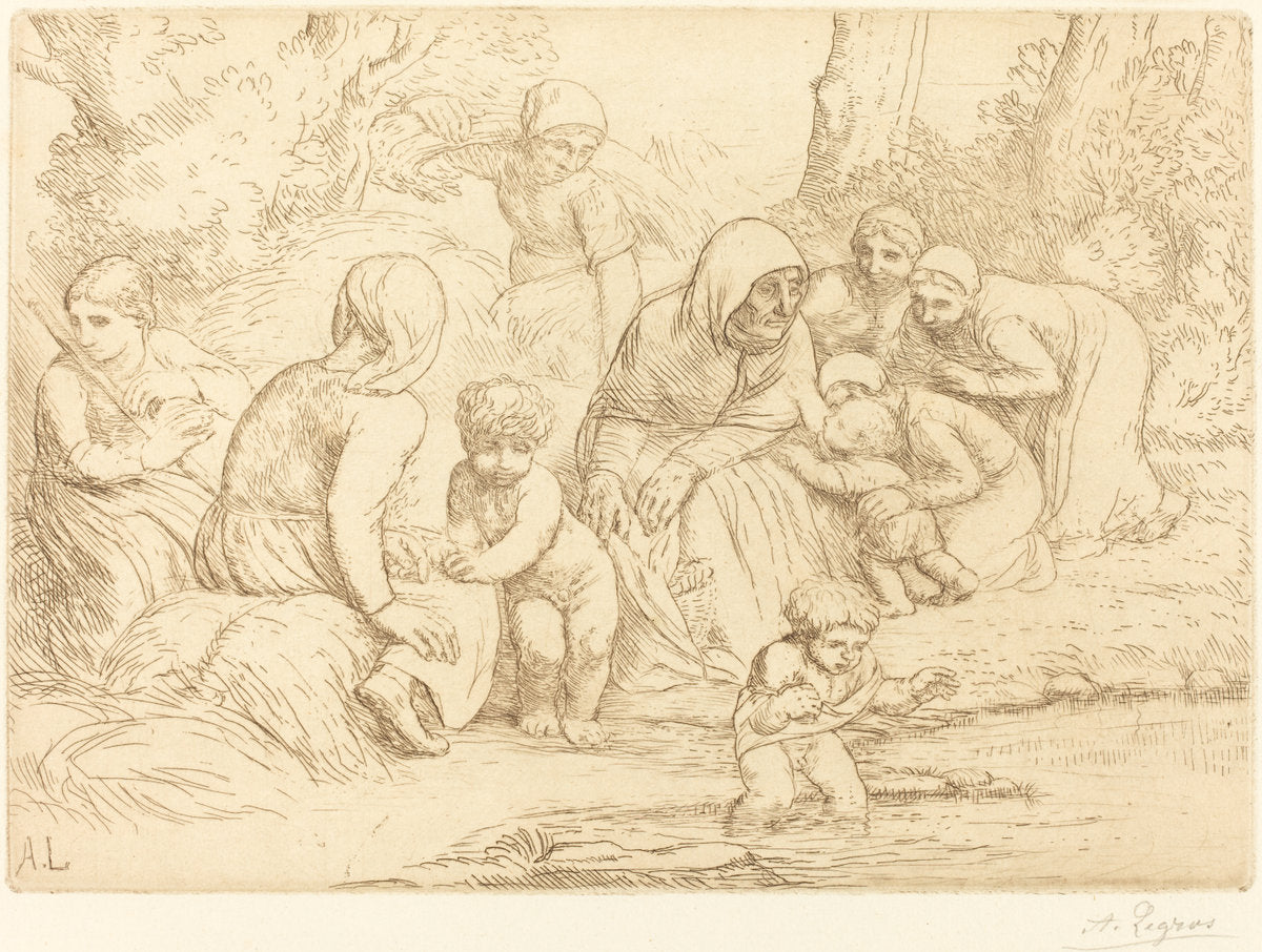 Summer (L'ete) by Alphonse Legros (French, 1837 - 1911), 16X12"(A3)Poster Print