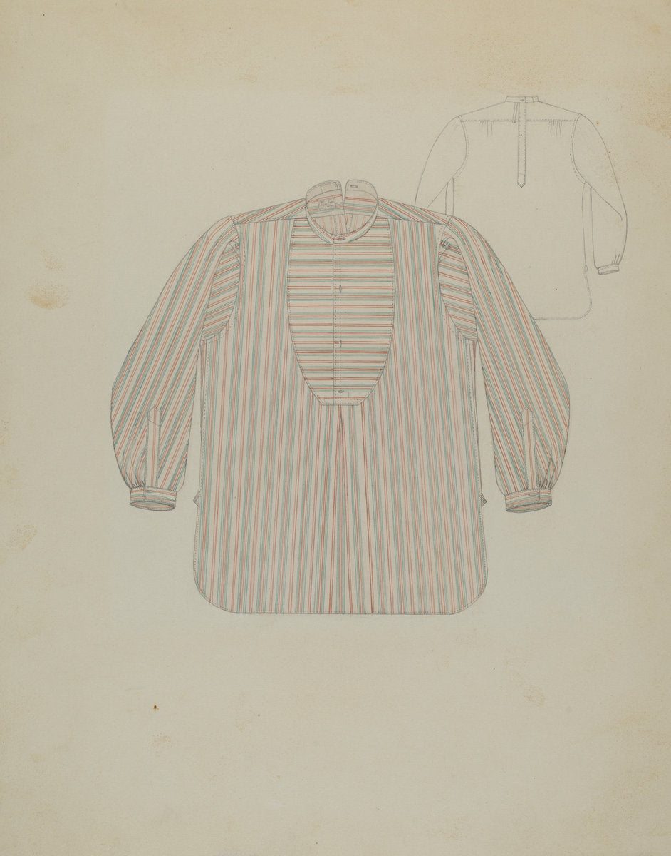 Man's Shirt by Henry De Wolfe (American, active c. 1935), 16X12"(A3)Poster Print