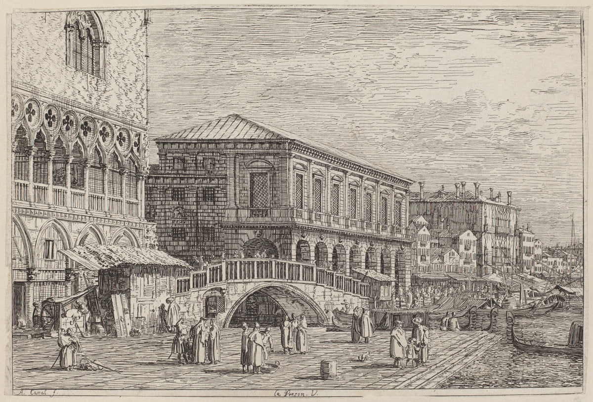 Le Preson. V. by Canaletto (Italian, 1697 - 1768), 16X12"(A3)Poster Print