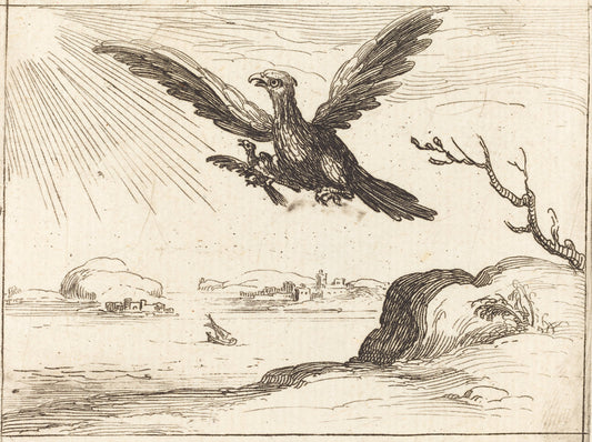 Eagle and Young by Jacques Callot (French, 1592 - 1635), 16X12"(A3)Poster Print