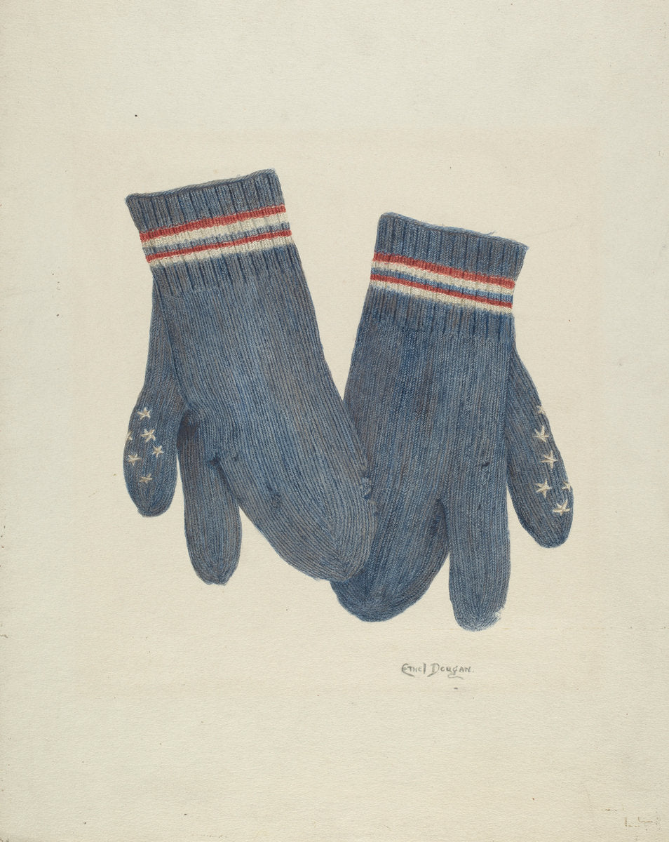 Mittens by Ethel Dougan (American, 1898 - 1976), 16X12"(A3)Poster Print