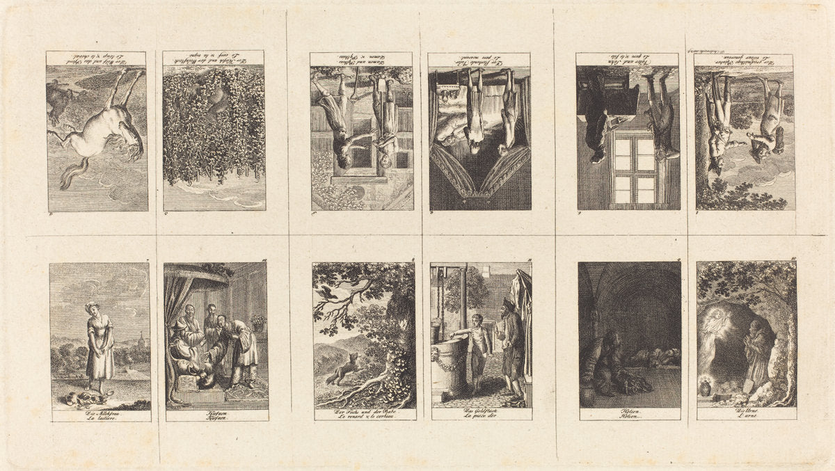 Illustrations to Fables & Tales by Gellert, Gleim, Hagedorn, Lichtwer and Pfeffel by Daniel Nikolaus Chodowiecki (German, 1726 - 1801), 16X12"(A3)Poster Print
