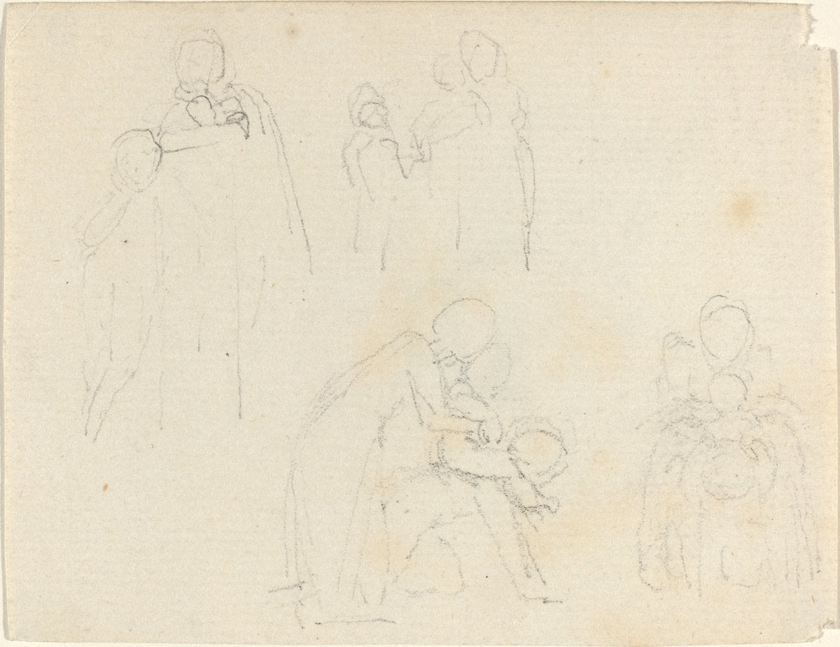 Four Groups of Figures by John Flaxman (British, 1755 - 1826), 16X12"(A3)Poster Print