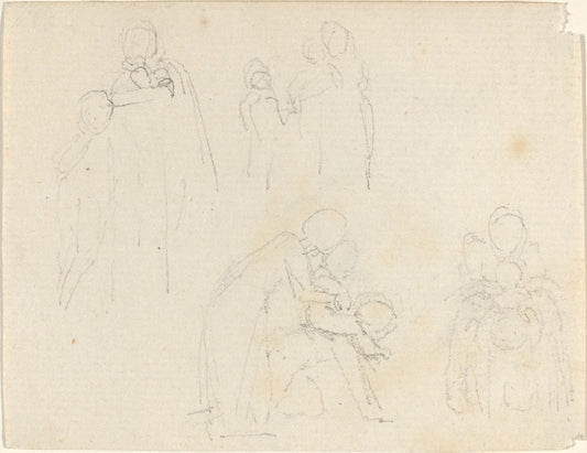 Four Groups of Figures by John Flaxman (British, 1755 - 1826), 16X12"(A3)Poster Print