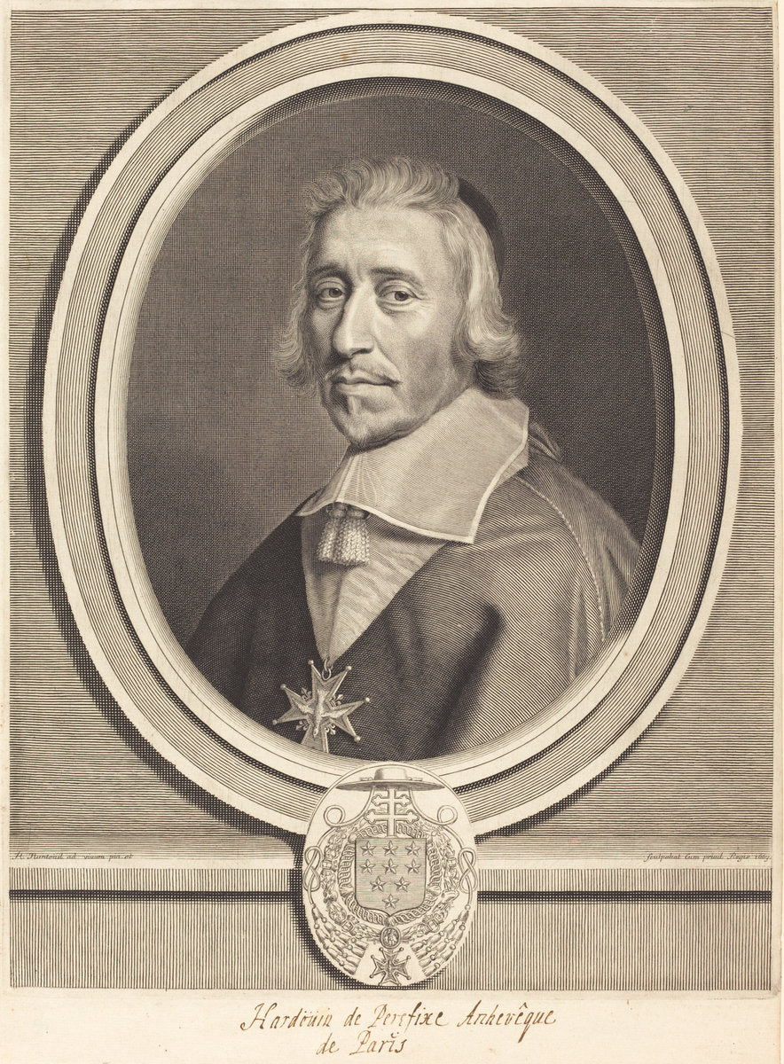 Hardouin de Perefixe by Robert Nanteuil (French, 1623 - 1678), 16X12"(A3)Poster Print