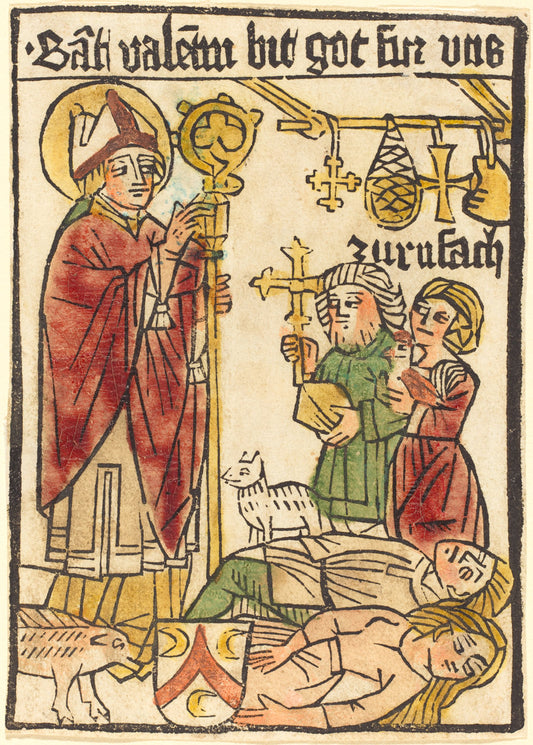 1470/1480 by German 15th Century (Saint Valentine), 16X12"(A3)Poster Print