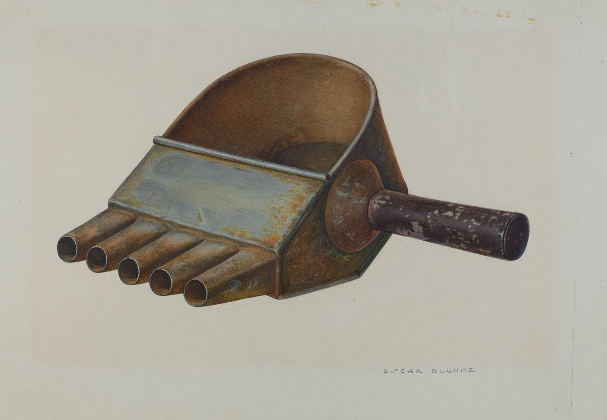 Candle Mold Filler by Oscar Bluhme (American, active c. 1935), 16X12"(A3)Poster Print