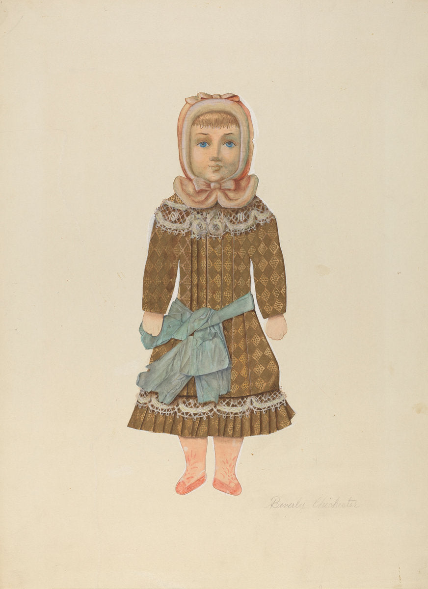 Paper Doll by Beverly Chichester (American, active c. 1935), 16X12"(A3)Poster Print