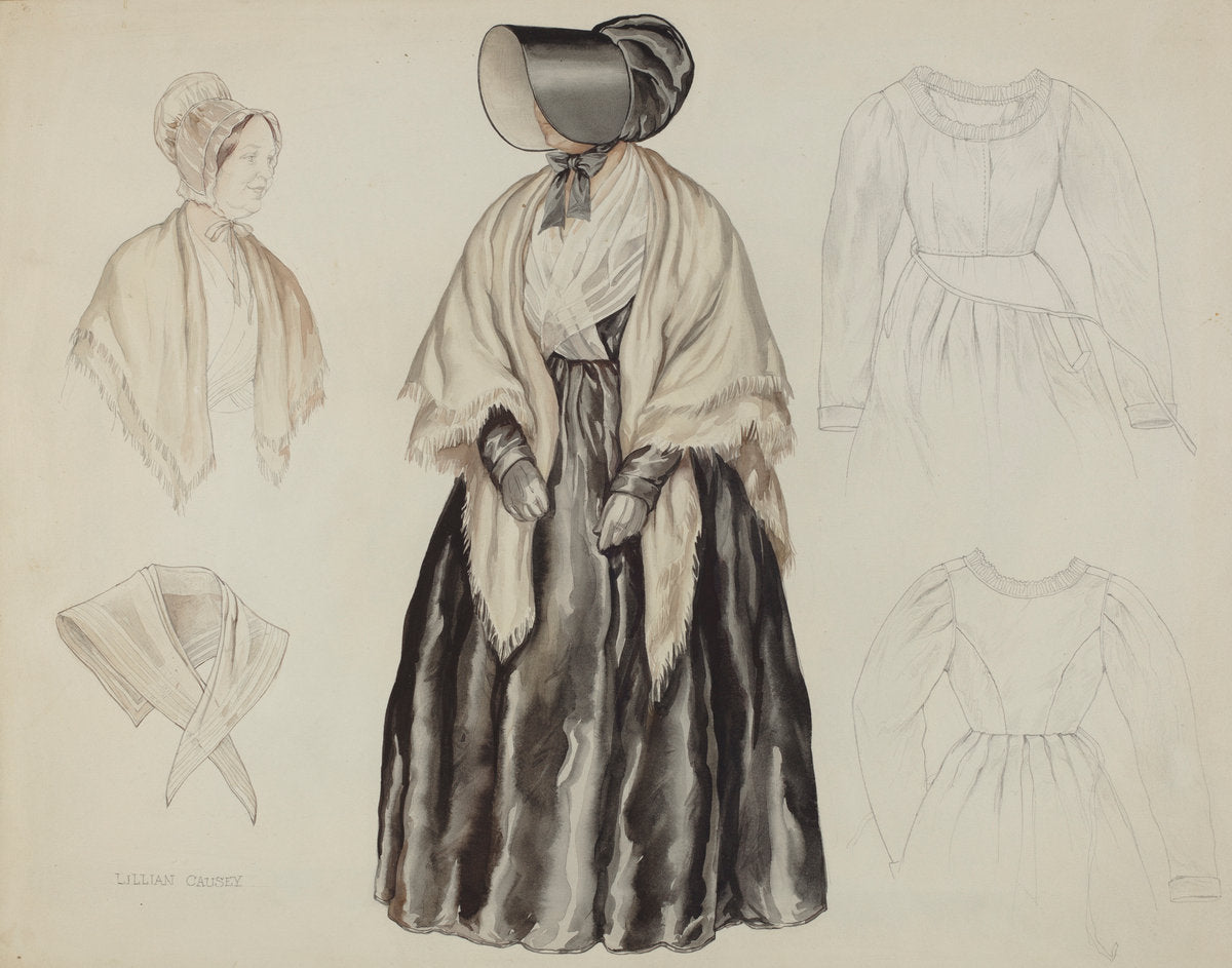 Shaker Dress by Lillian Causey (American, active c. 1935), 16X12"(A3)Poster Print