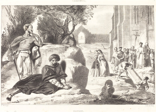 Scenes from Faust by Louis-Candide Boulanger (French, 1806 - 1867), 16X12"(A3)Poster Print